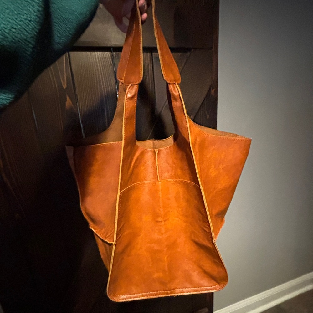 Brown tote bag very boho